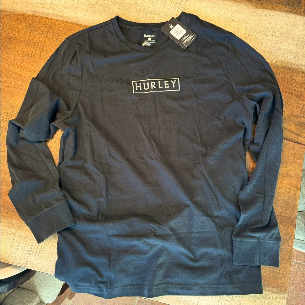 Hurley Ling Sleeve Black T Shirt